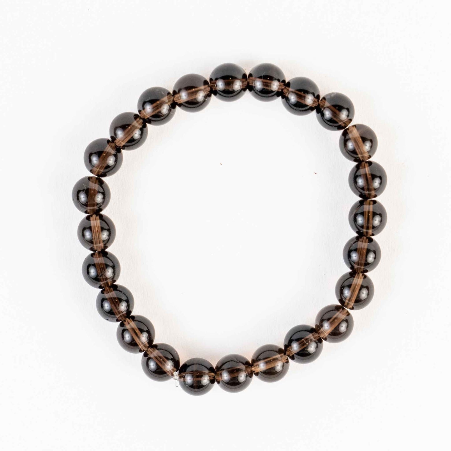 8mm Smoky Quartz Bracelet - Cleansing & Grounding - Skies & Trees