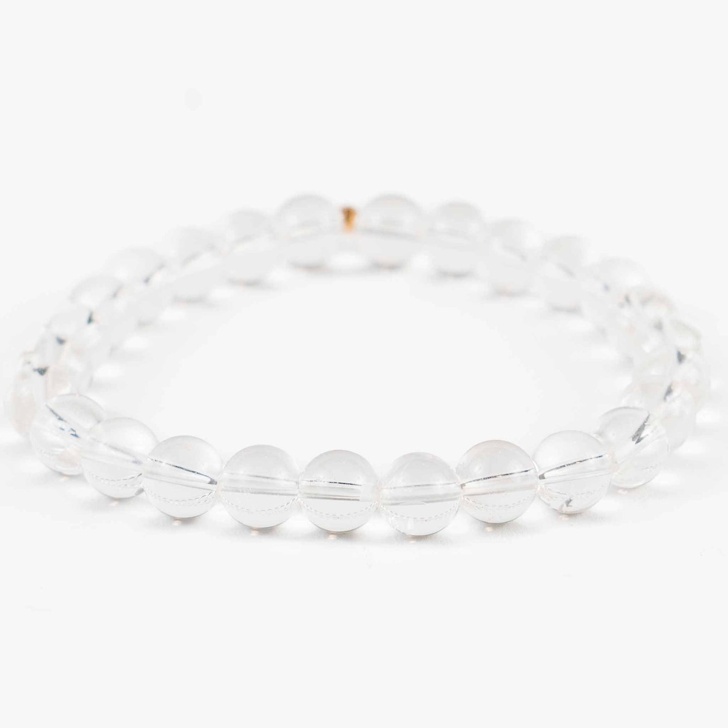 Clear Quartz Bead Bracelet - Clarity, Energy, Healing - Skies & Trees