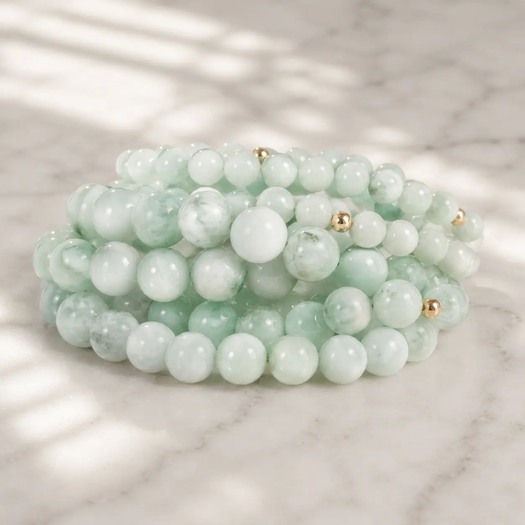 Green Angelite - Skies & Trees