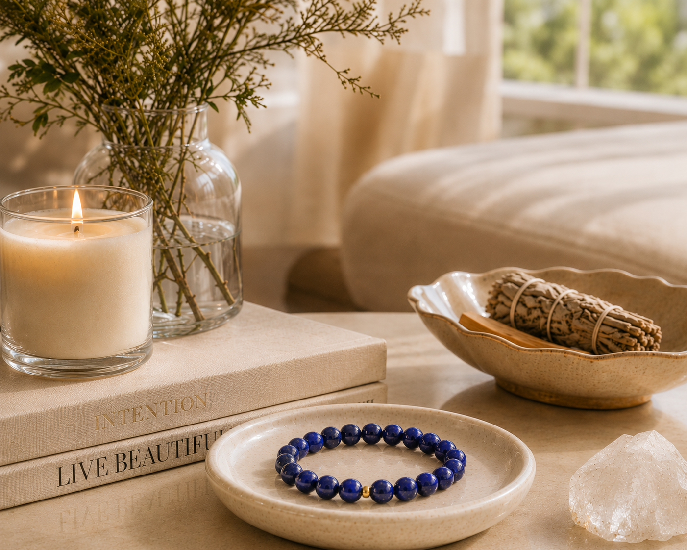 Lapis Bead Bracelet