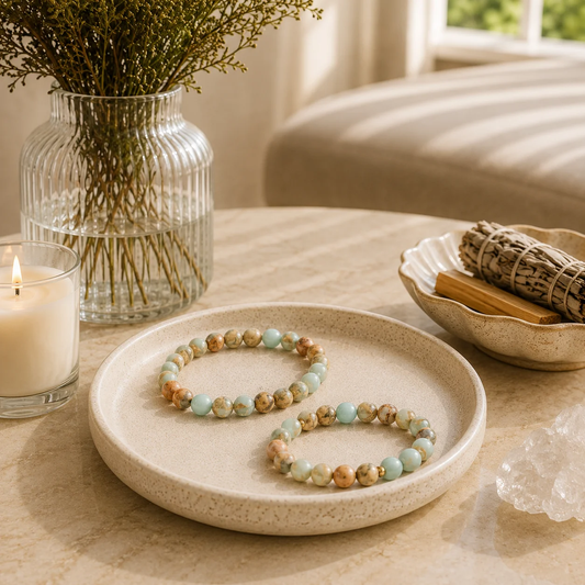 African Opal Bead Bracelet
