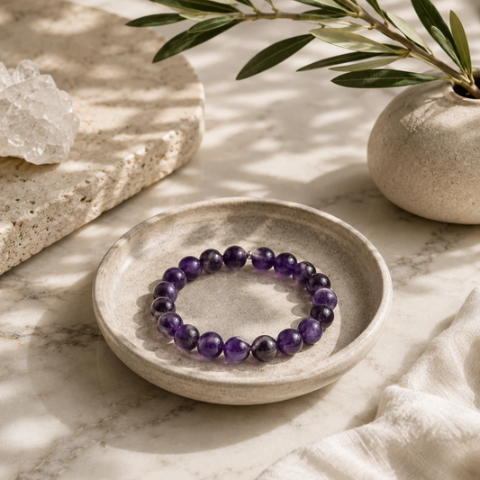 Amethyst Bead Bracelet