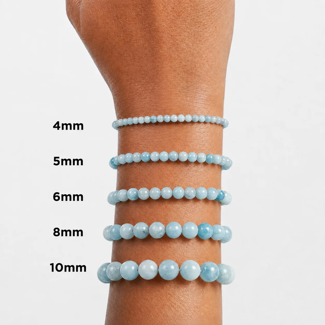 Aquamarine Bead Bracelet