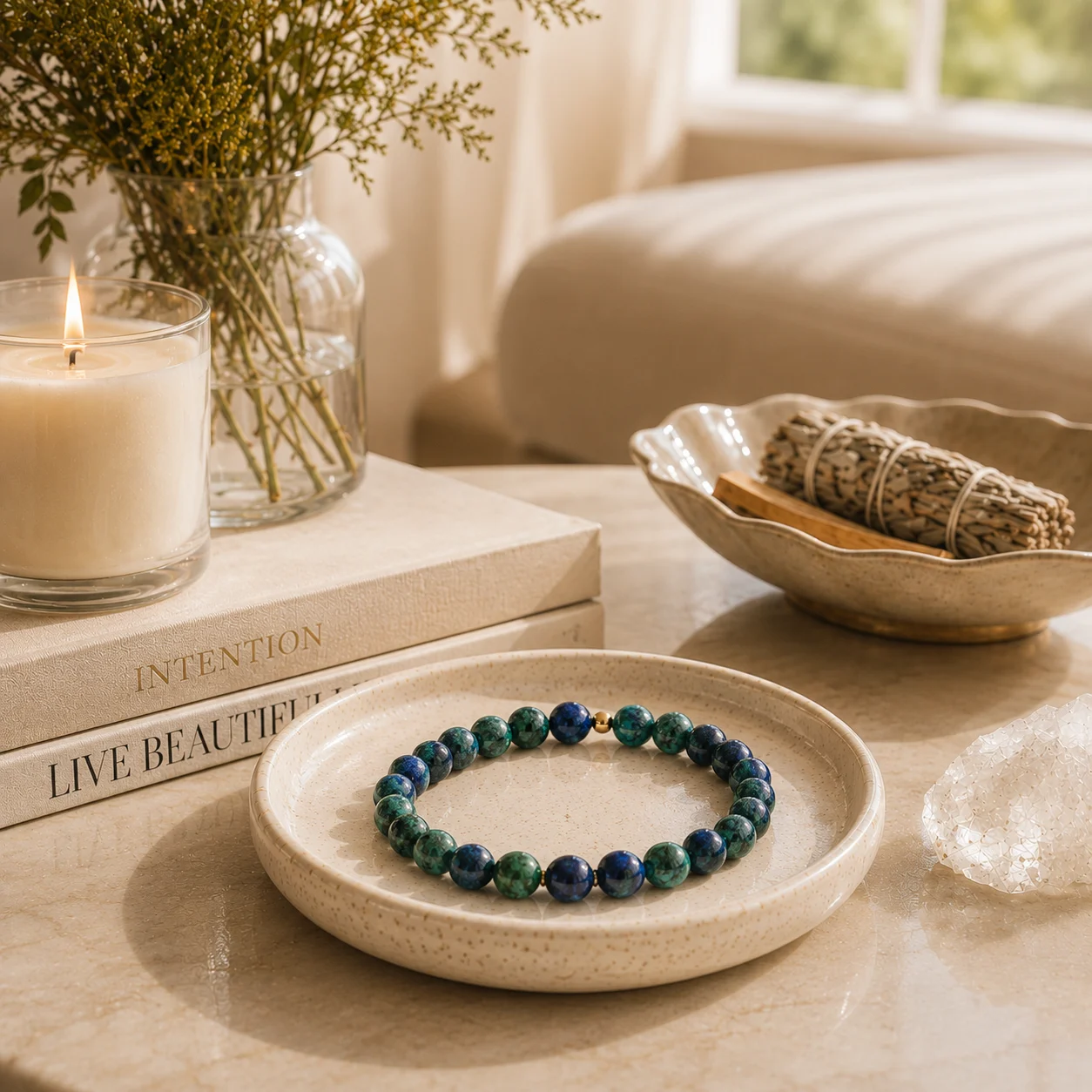 Azurite Bead Bracelet