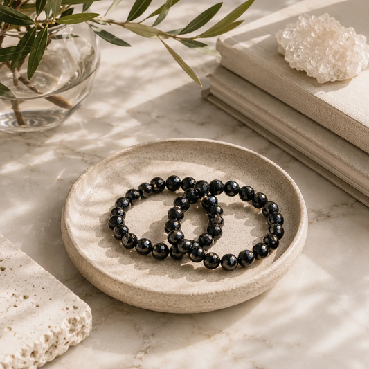 Black Tourmaline Bead Bracelet