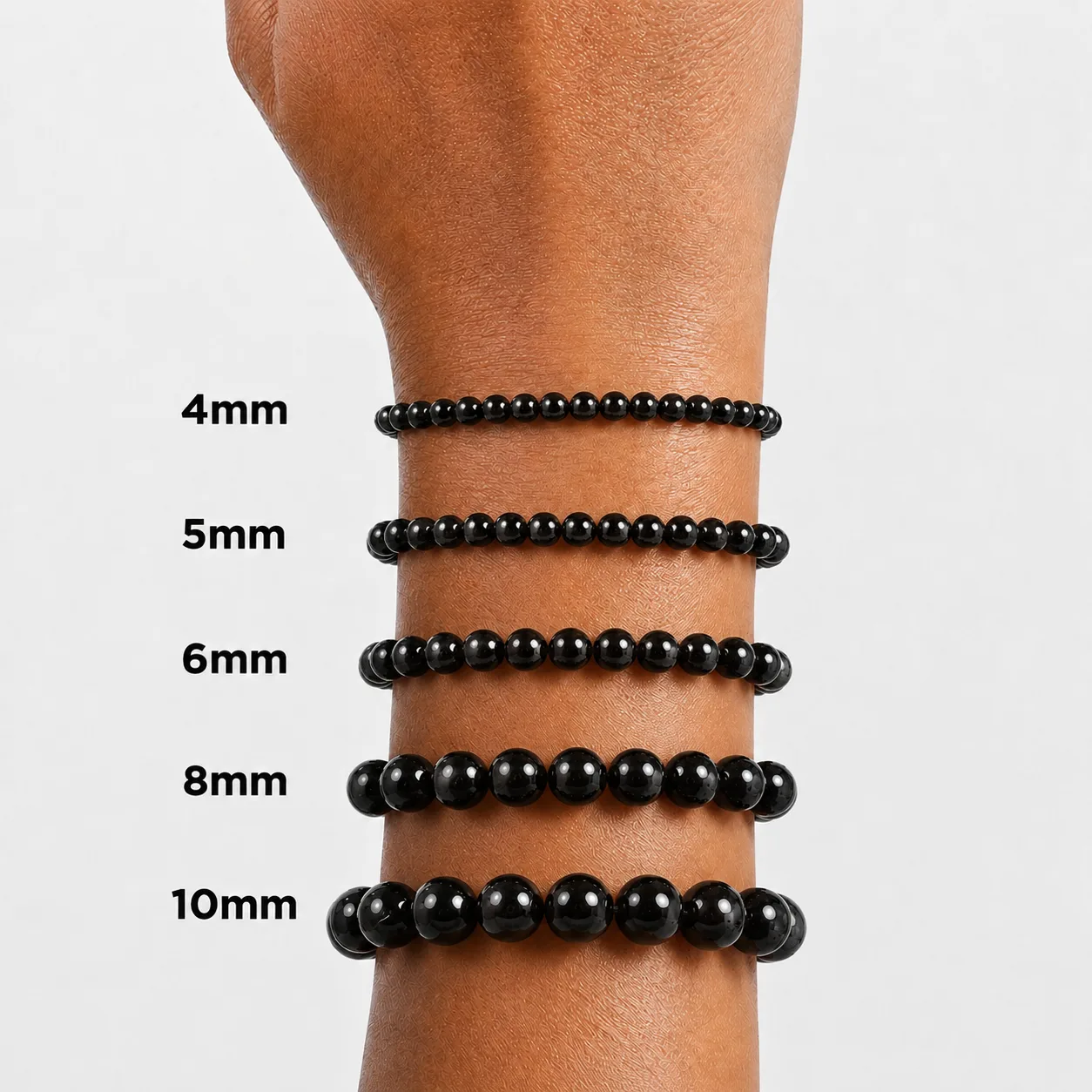 Black Tourmaline Bead Bracelet