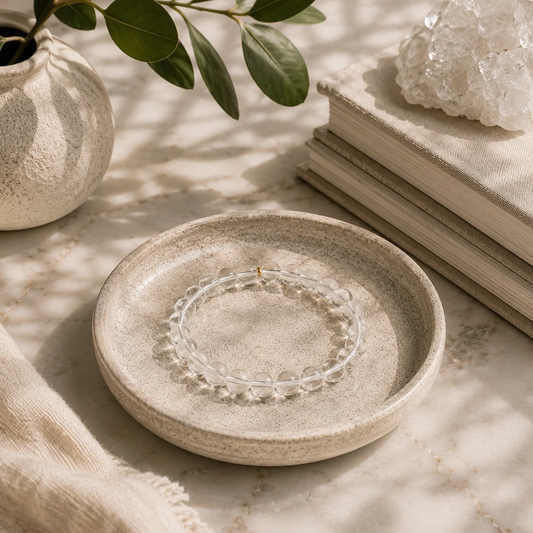 Clear Quartz Bead Bracelet