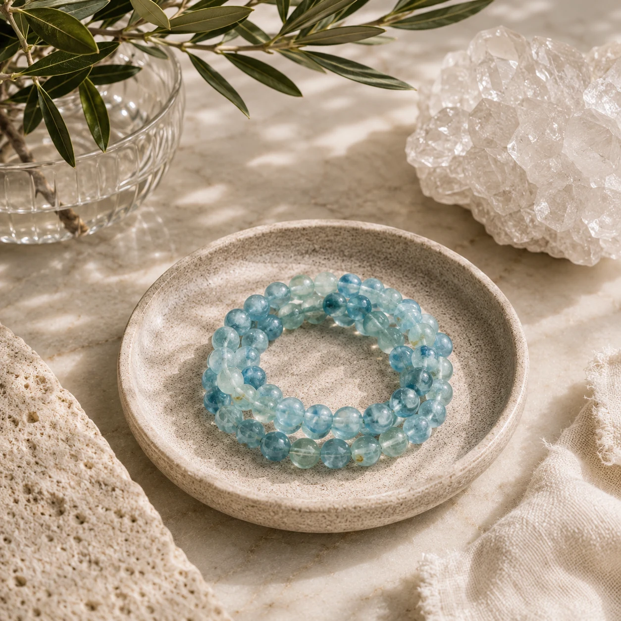 Fluorite Bead Bracelet