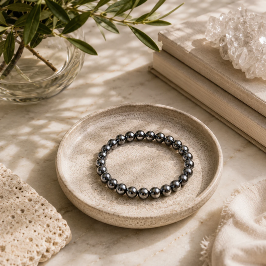 Hematite Bead Bracelet