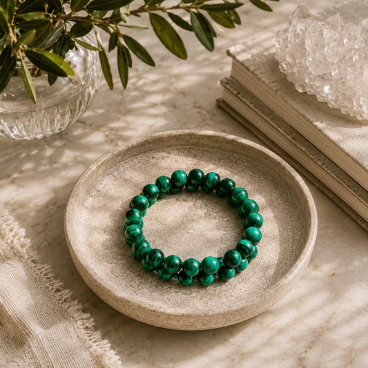 Malachite Bead Bracelet