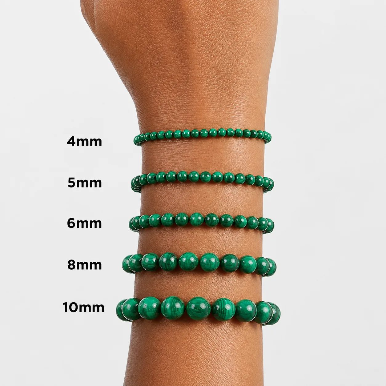 Malachite Bead Bracelet