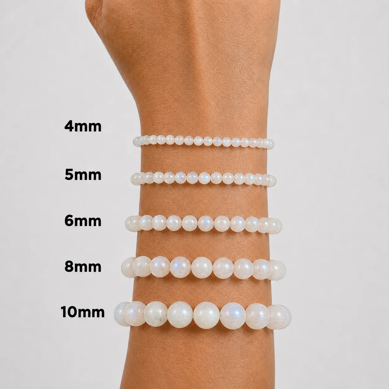Moonstone Bead Bracelet