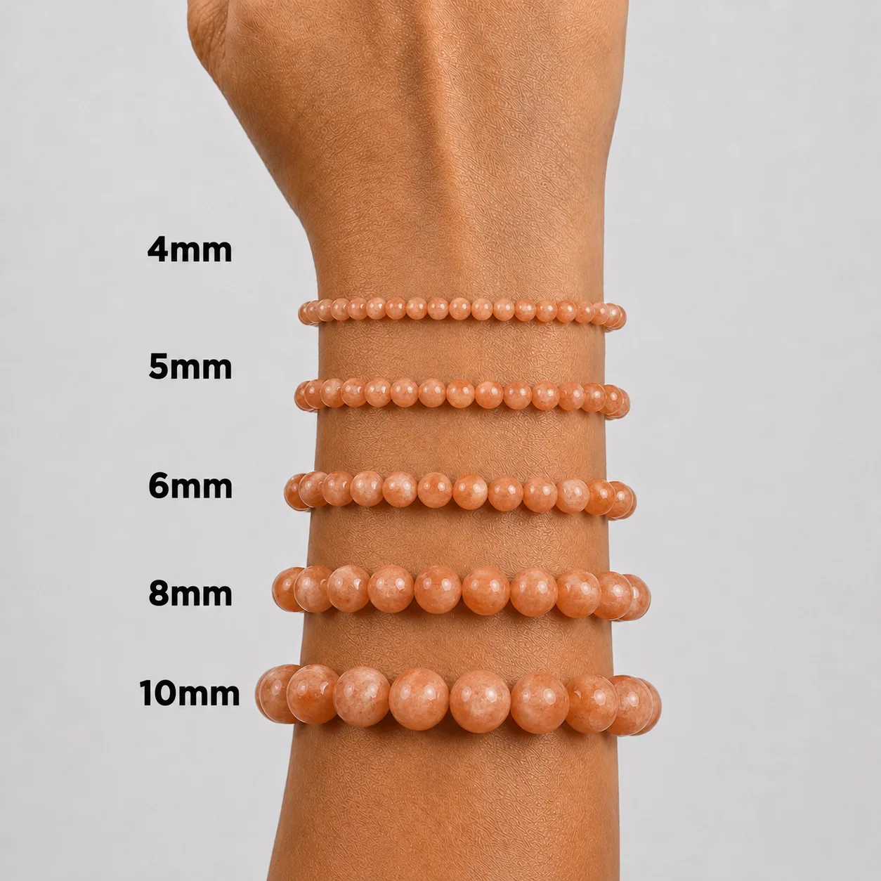 Sunstone Bead Bracelet